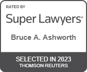 Rated by super lawyers | Bruce A. Ashworth | selected in 2023 | thomson reuters